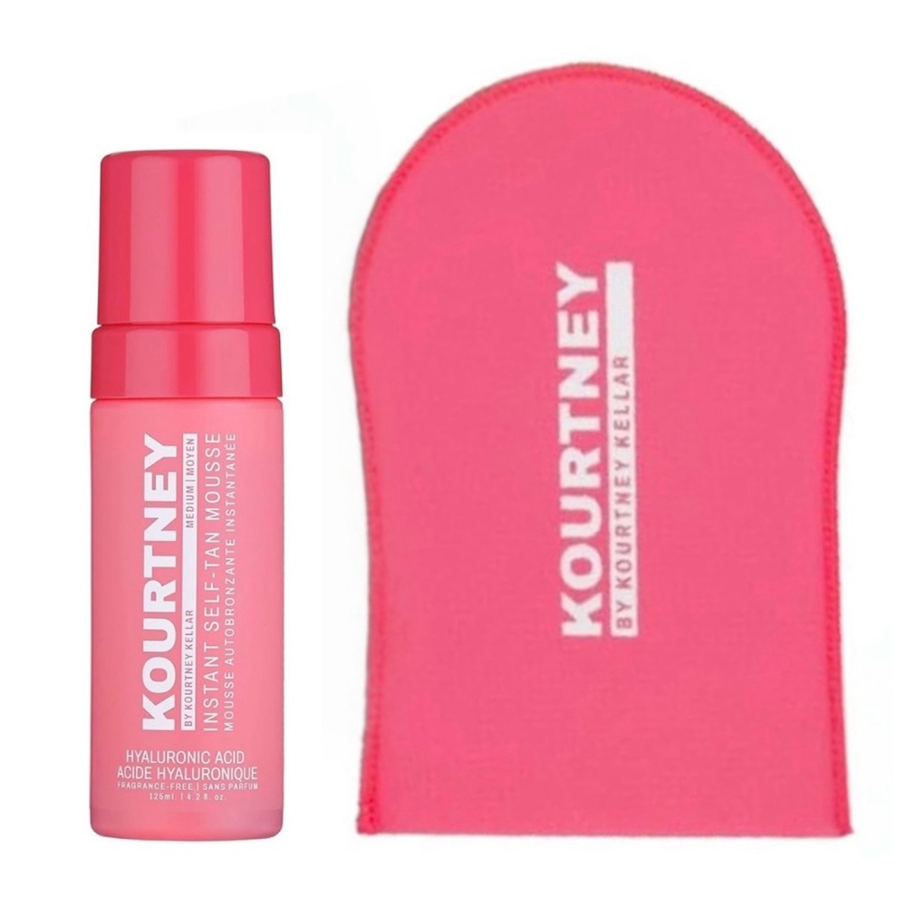 NWT Kourtney Kellar Medium Clear Self-Tan Mousse & Application Mitt